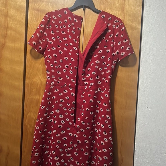 Light Flaws Madewell Red Floral Dress Size 0 - Picture 8 of 13